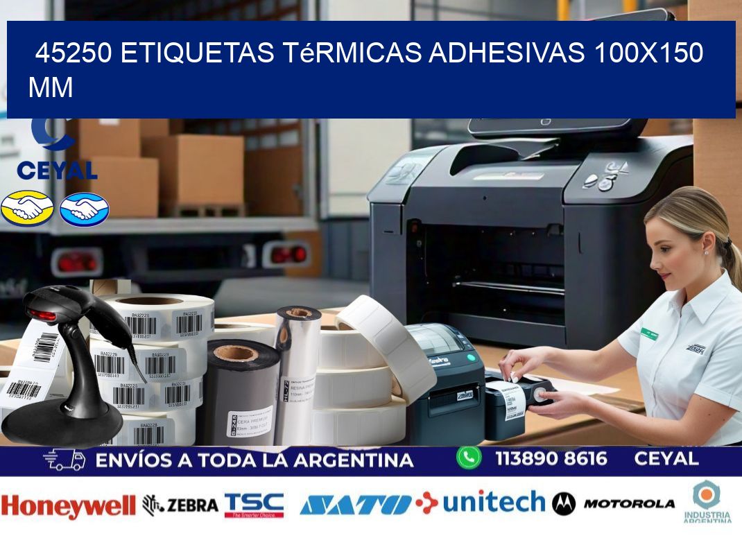 45250 etiquetas térmicas adhesivas 100x150 mm