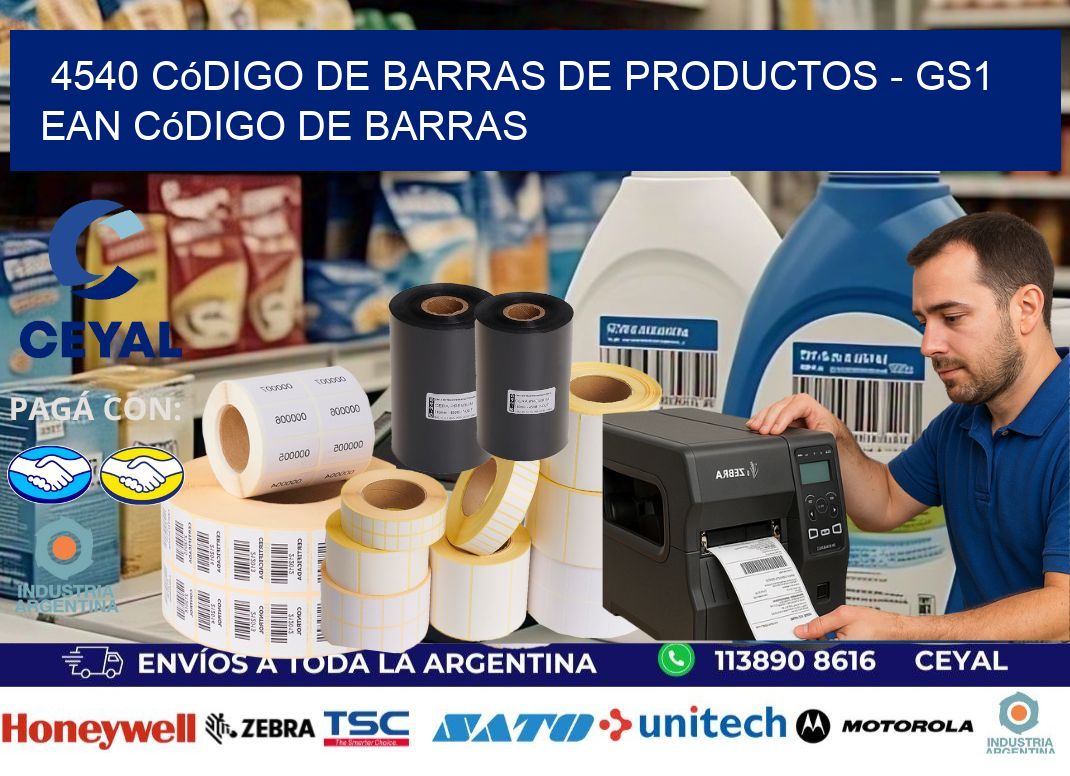 4540 Código de Barras de productos – GS1 ean Código de Barras