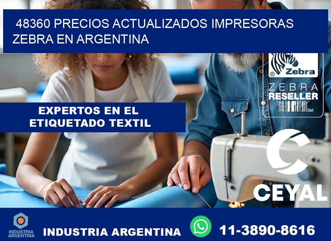 48360 precios actualizados impresoras zebra en argentina