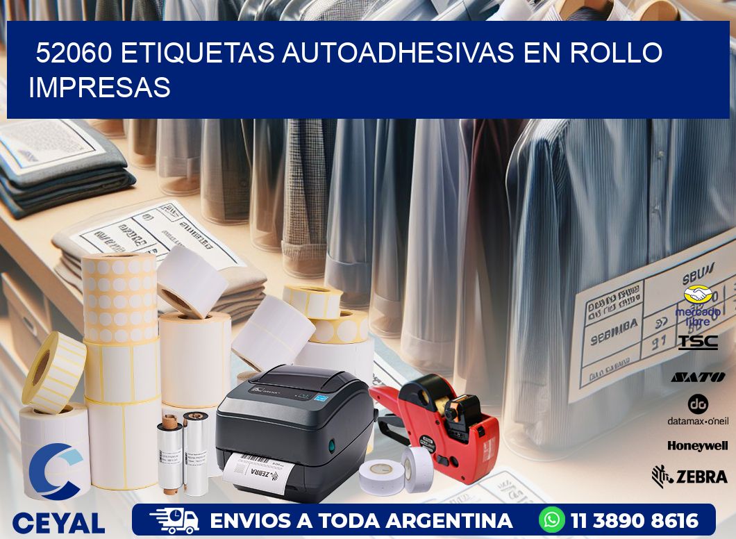 52060 Etiquetas autoadhesivas en rollo impresas