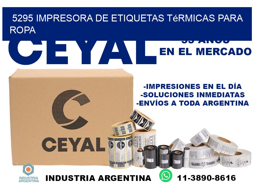 5295 impresora de etiquetas térmicas para ropa