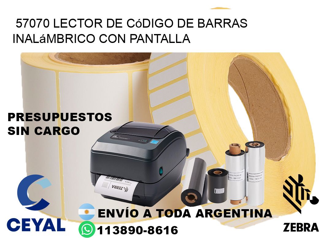 57070 Lector de código de barras inalámbrico con Pantalla