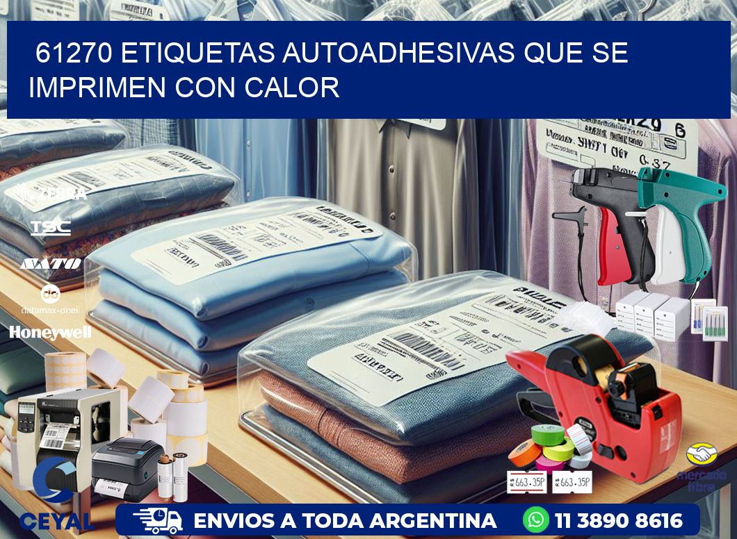 61270 etiquetas autoadhesivas que se imprimen con calor