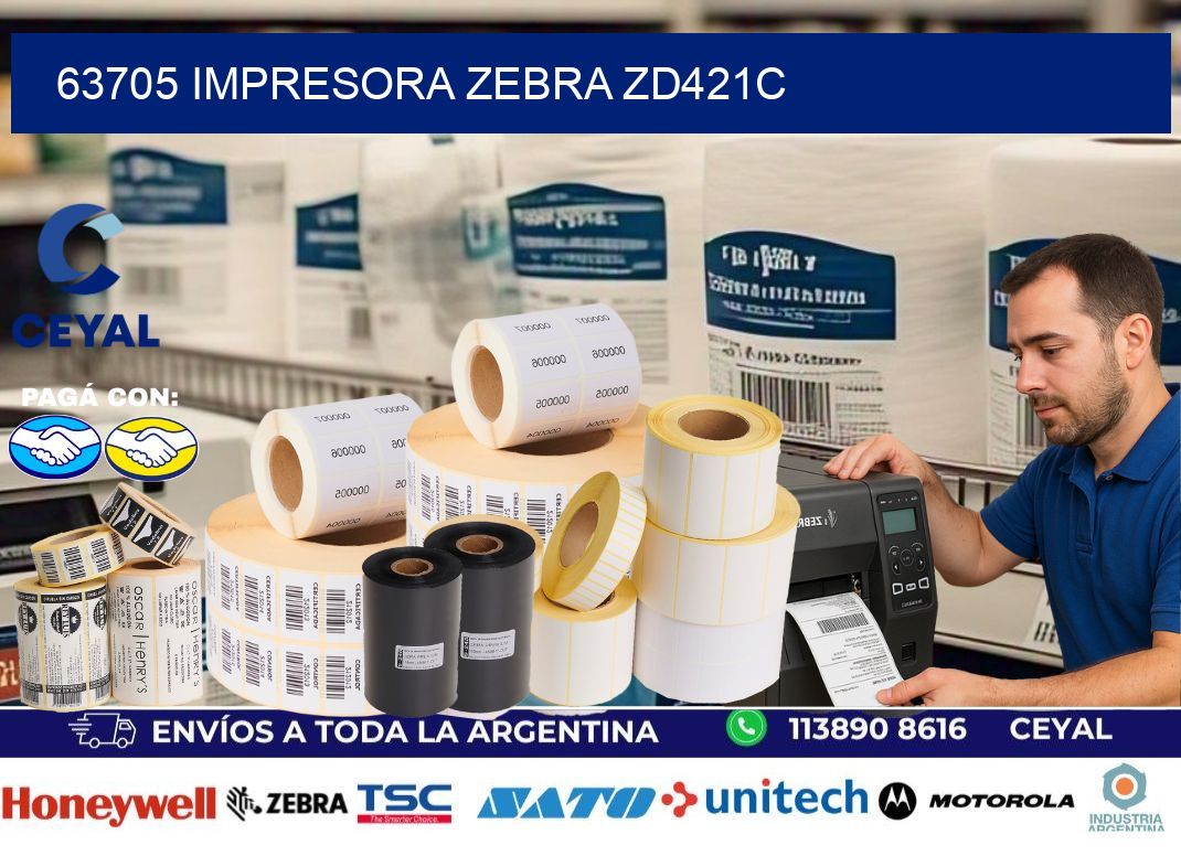63705 Impresora Zebra zd421c
