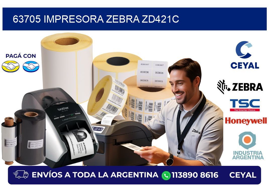 63705 Impresora Zebra zd421c