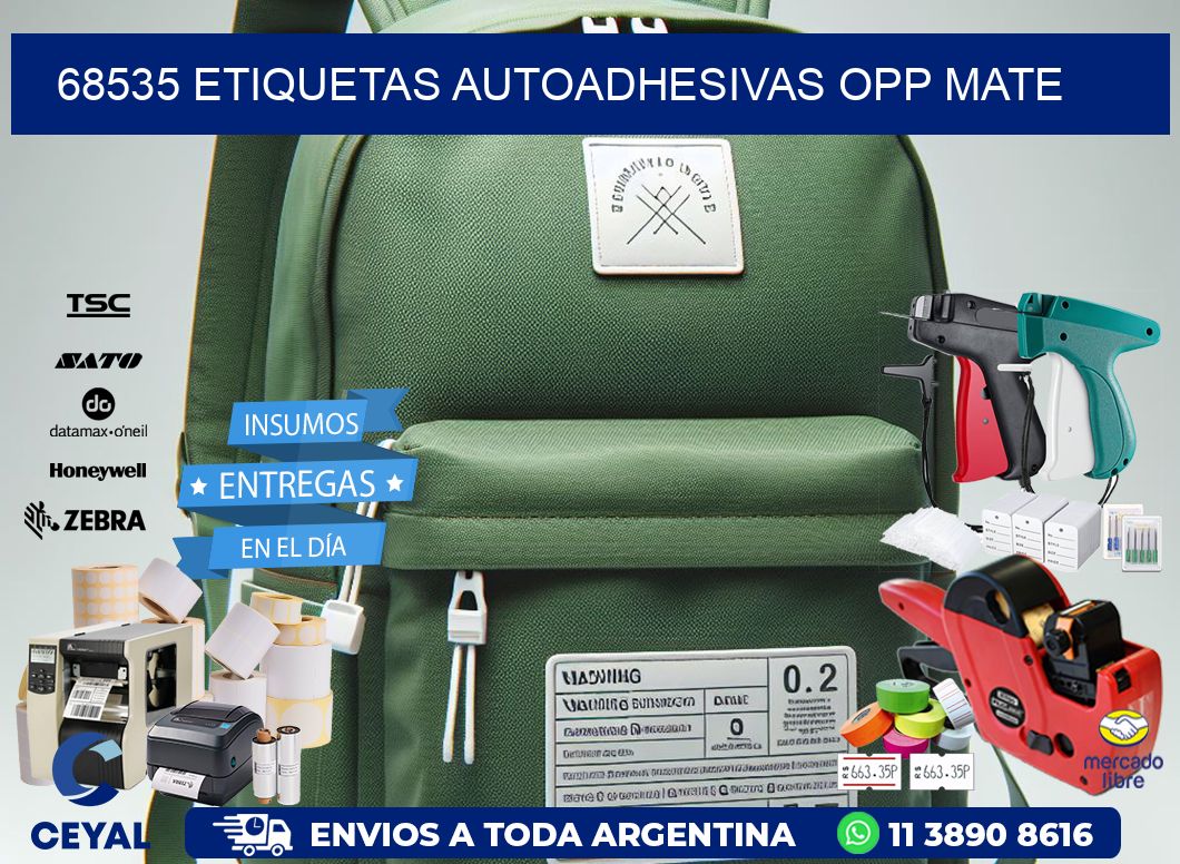 68535 etiquetas autoadhesivas Opp Mate
