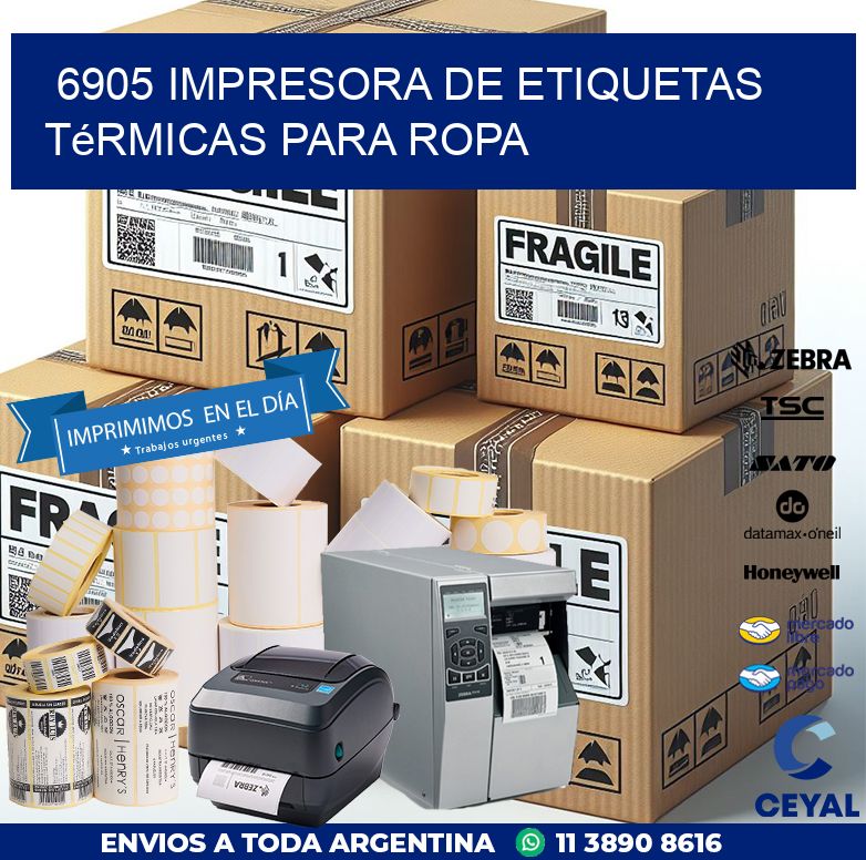 6905 impresora de etiquetas térmicas para ropa