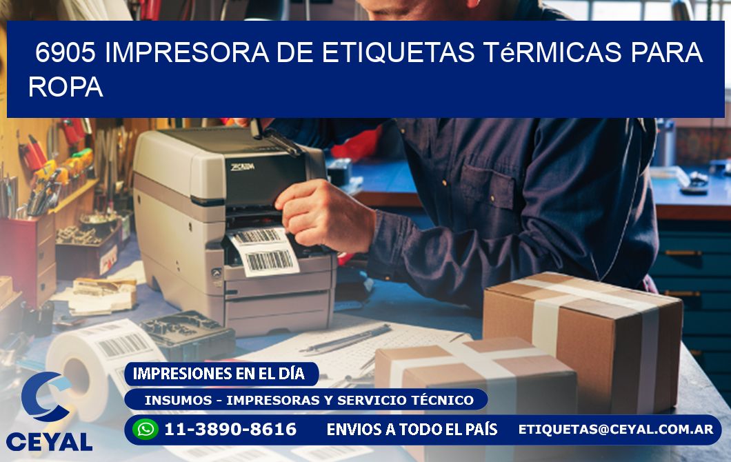 6905 impresora de etiquetas térmicas para ropa