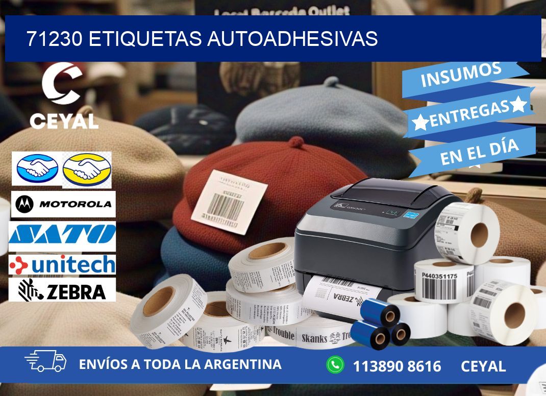 71230 Etiquetas autoadhesivas