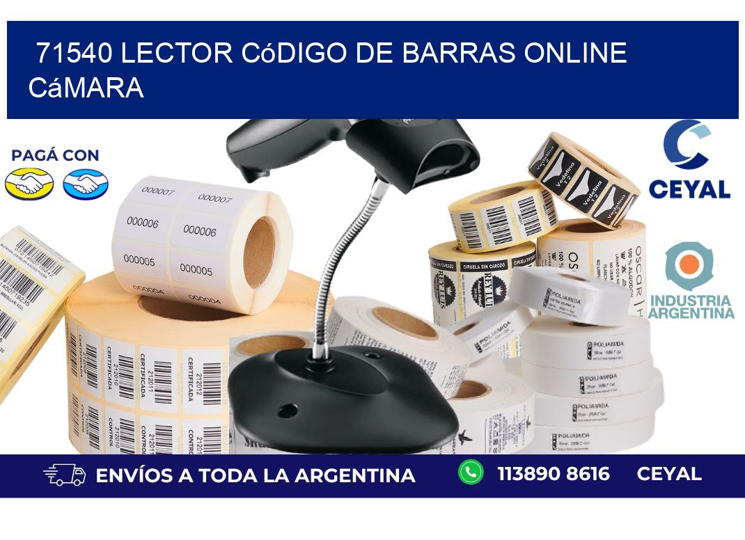 71540 Lector código de barras online cámara