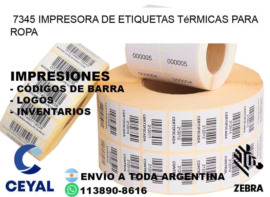 7345 impresora de etiquetas térmicas para ropa