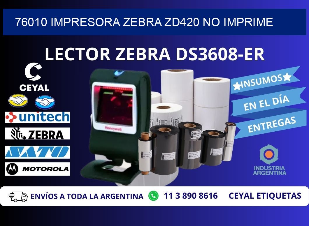 76010 Impresora Zebra ZD420 no imprime