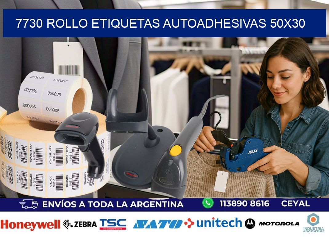 7730 Rollo Etiquetas autoadhesivas 50x30