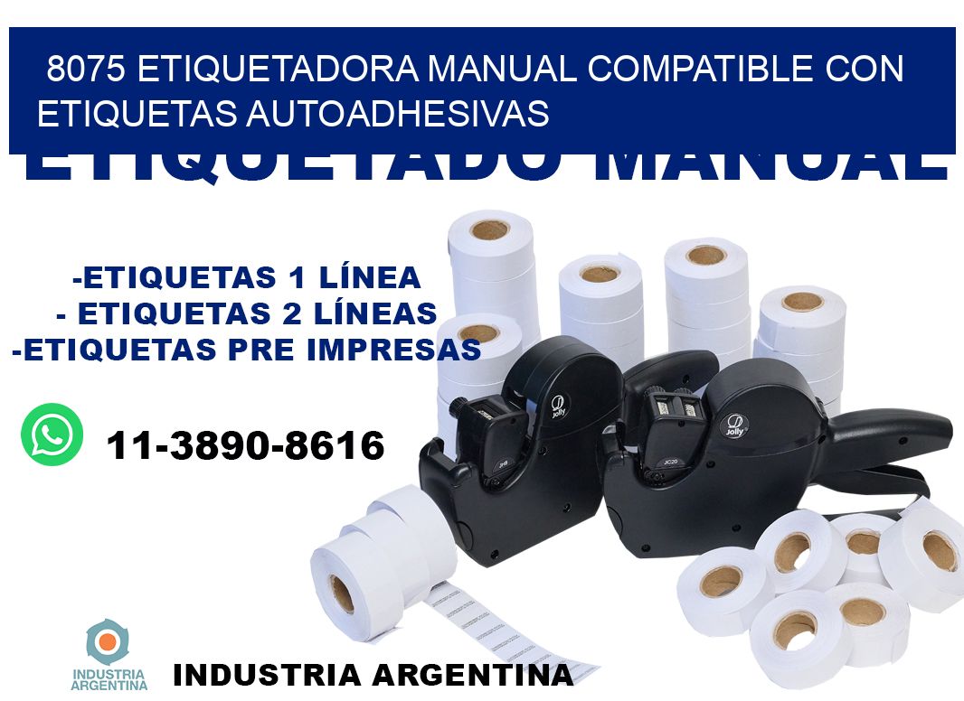8075 etiquetadora manual compatible con etiquetas autoadhesivas