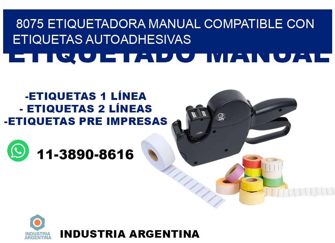 8075 etiquetadora manual compatible con etiquetas autoadhesivas