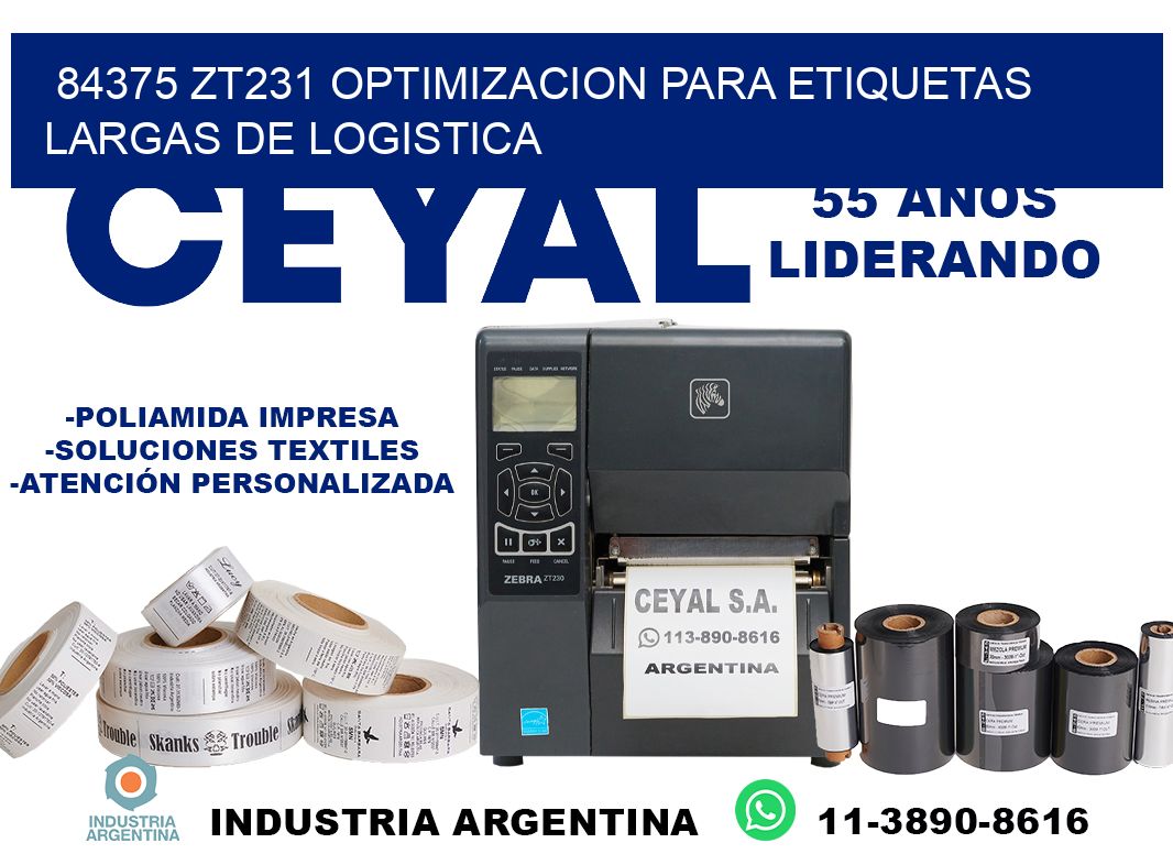 84375 zt231 optimizacion para etiquetas largas de logistica