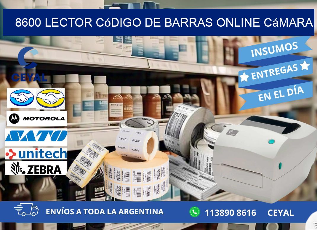 8600 Lector código de barras online cámara