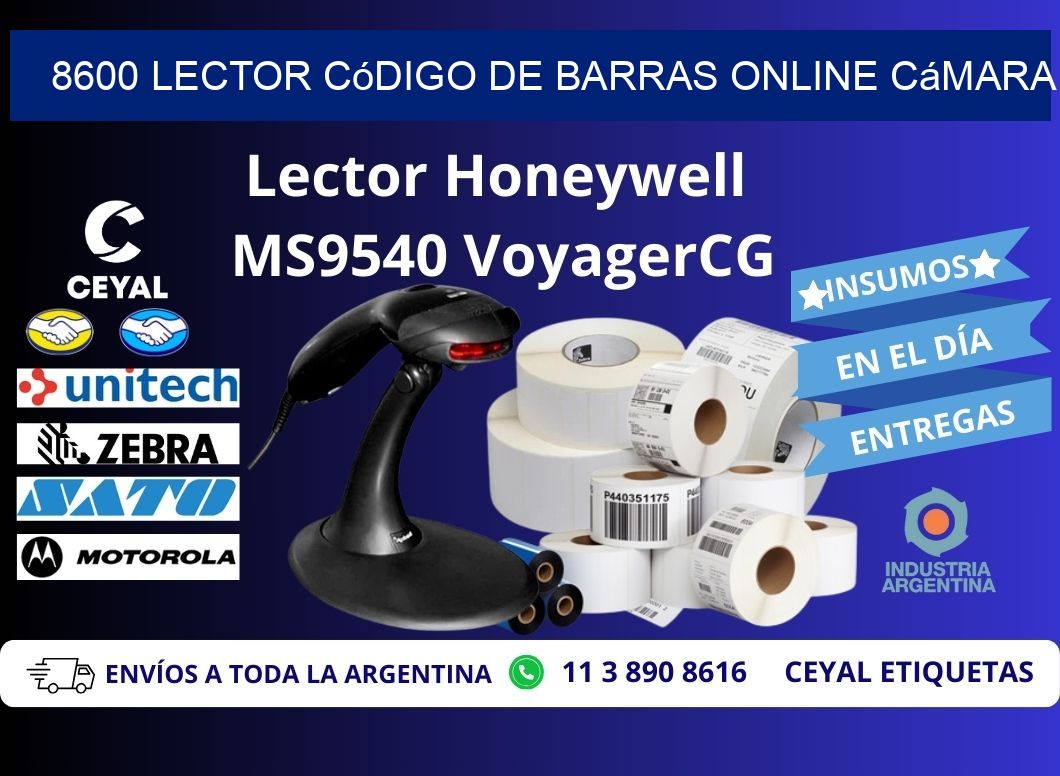 8600 Lector código de barras online cámara
