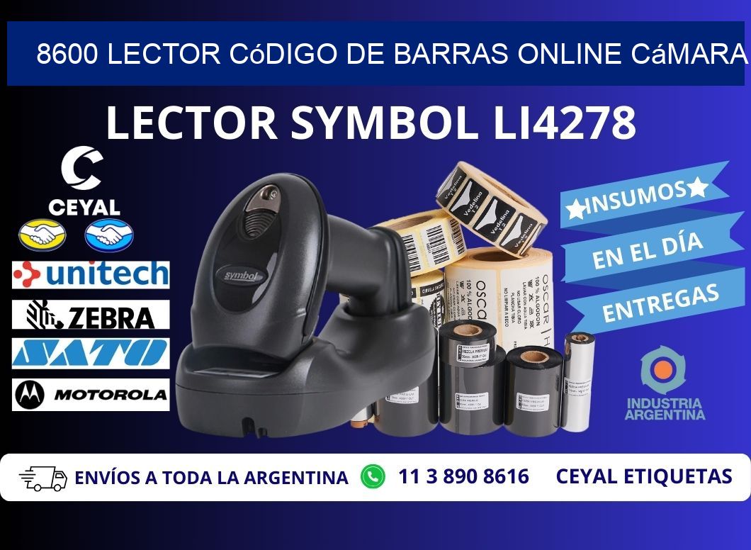 8600 Lector código de barras online cámara