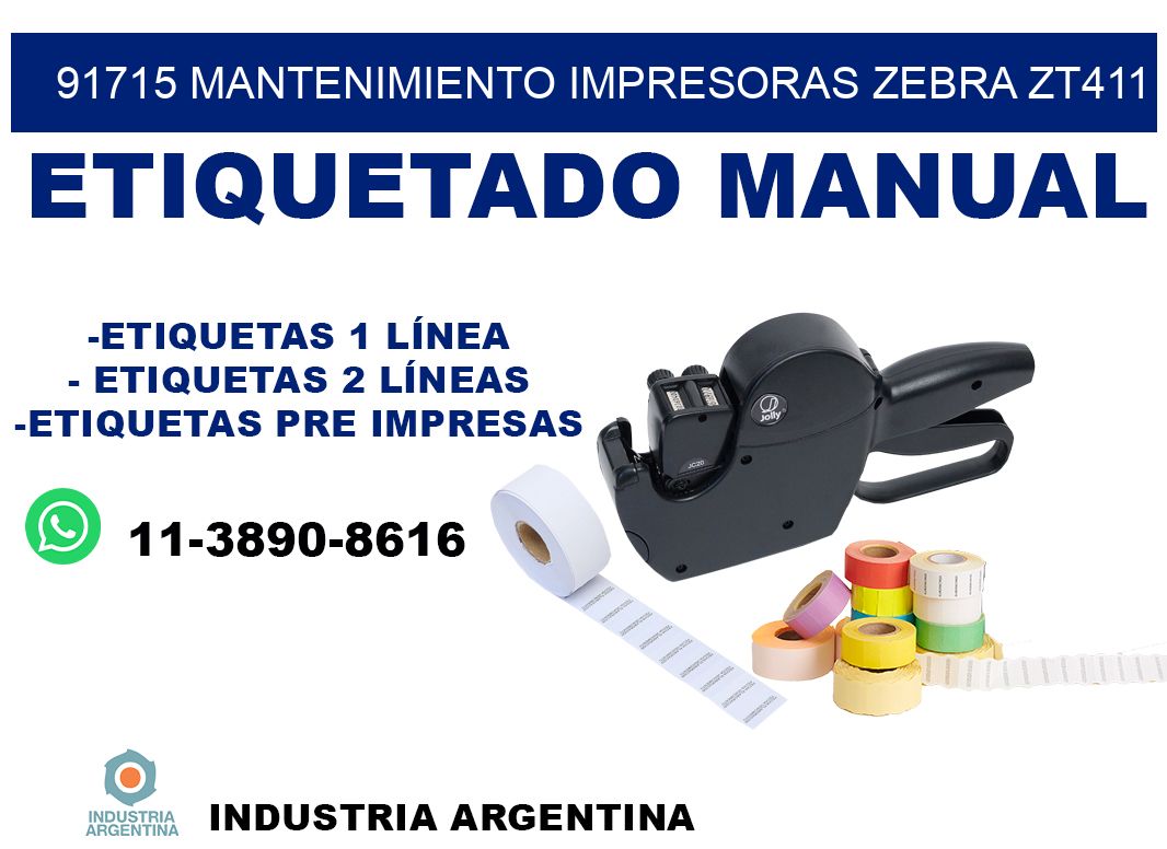 91715 mantenimiento impresoras zebra zt411