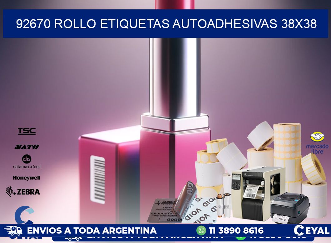 92670 Rollo Etiquetas autoadhesivas 38×38