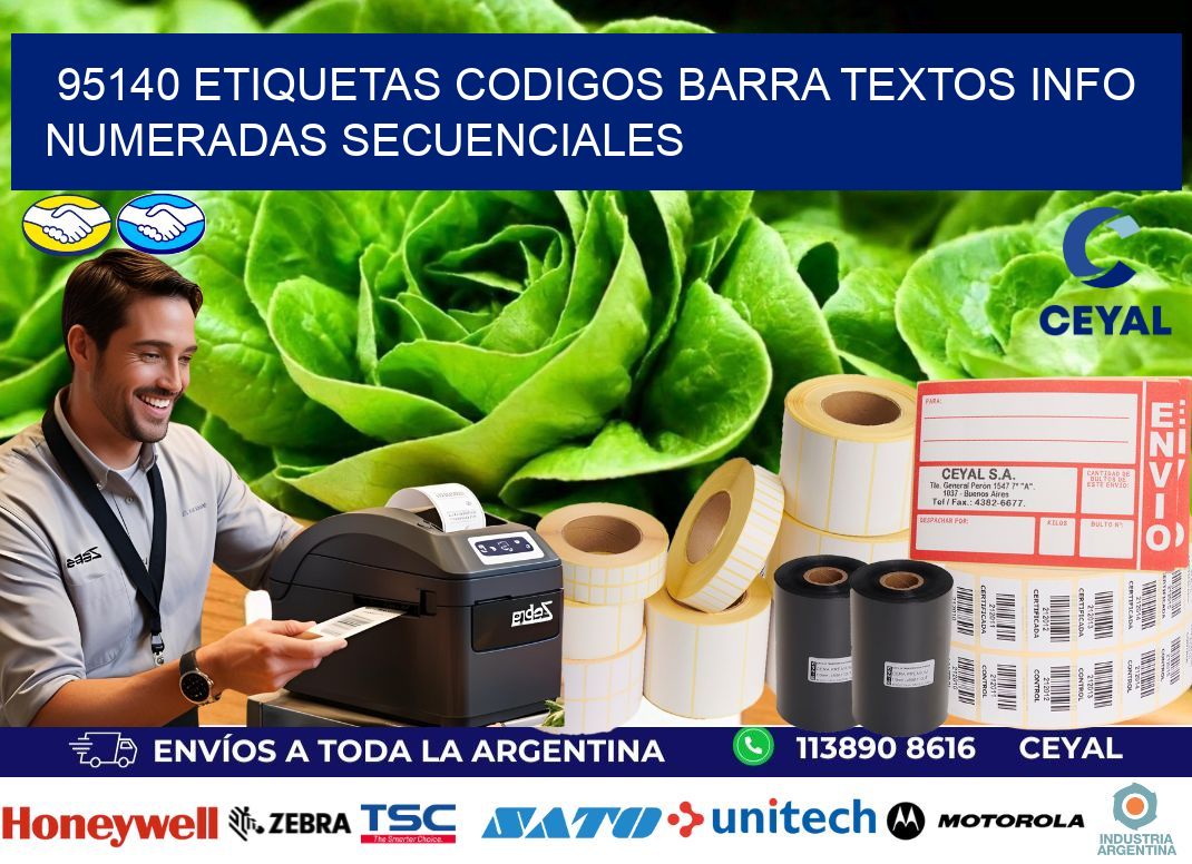 95140 Etiquetas Codigos Barra Textos Info Numeradas Secuenciales