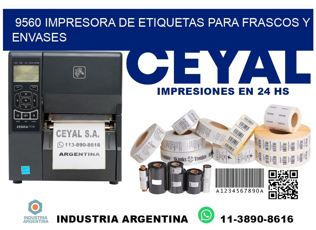 9560 impresora de etiquetas para frascos y envases