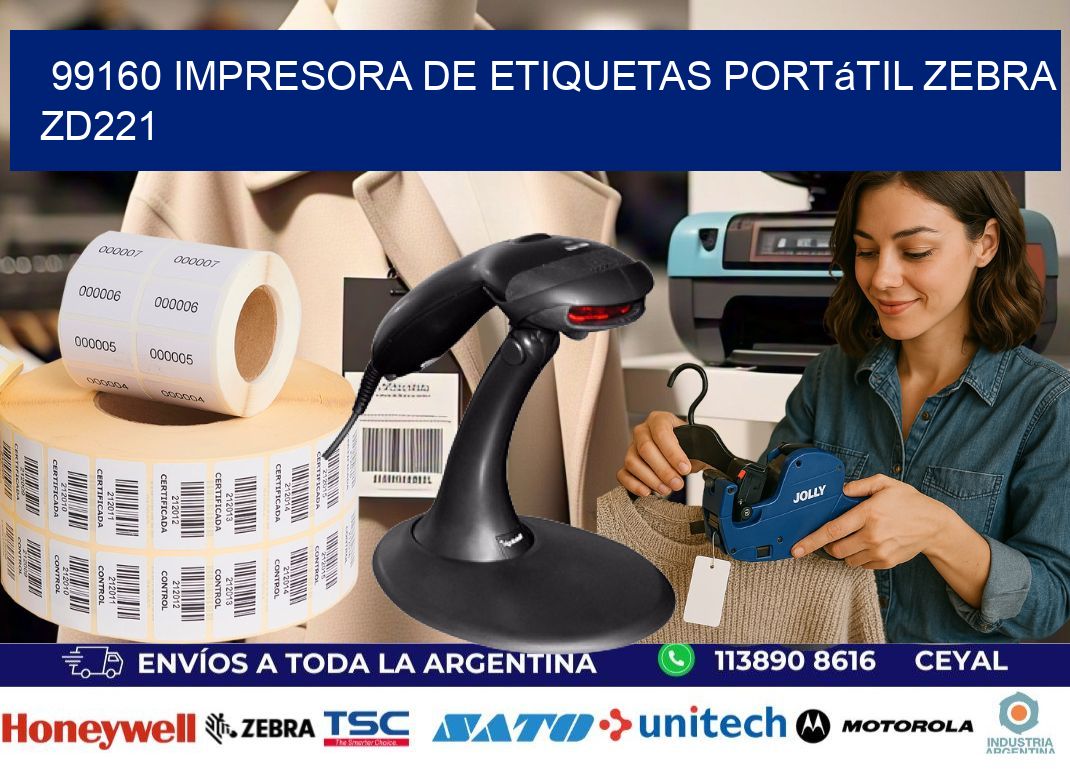 99160 impresora de etiquetas portátil Zebra ZD221
