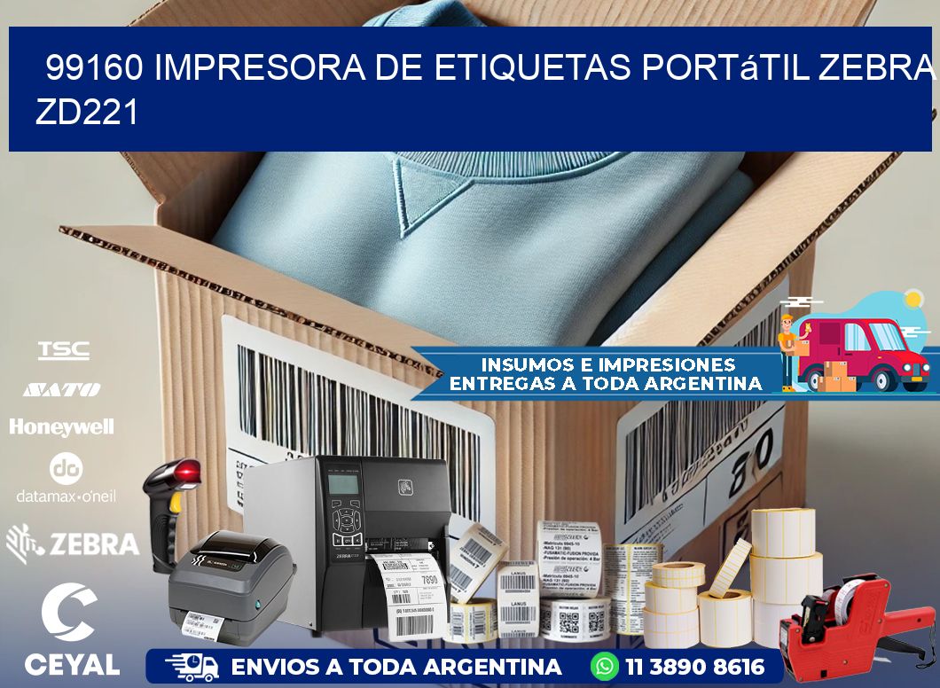 99160 impresora de etiquetas portátil Zebra ZD221