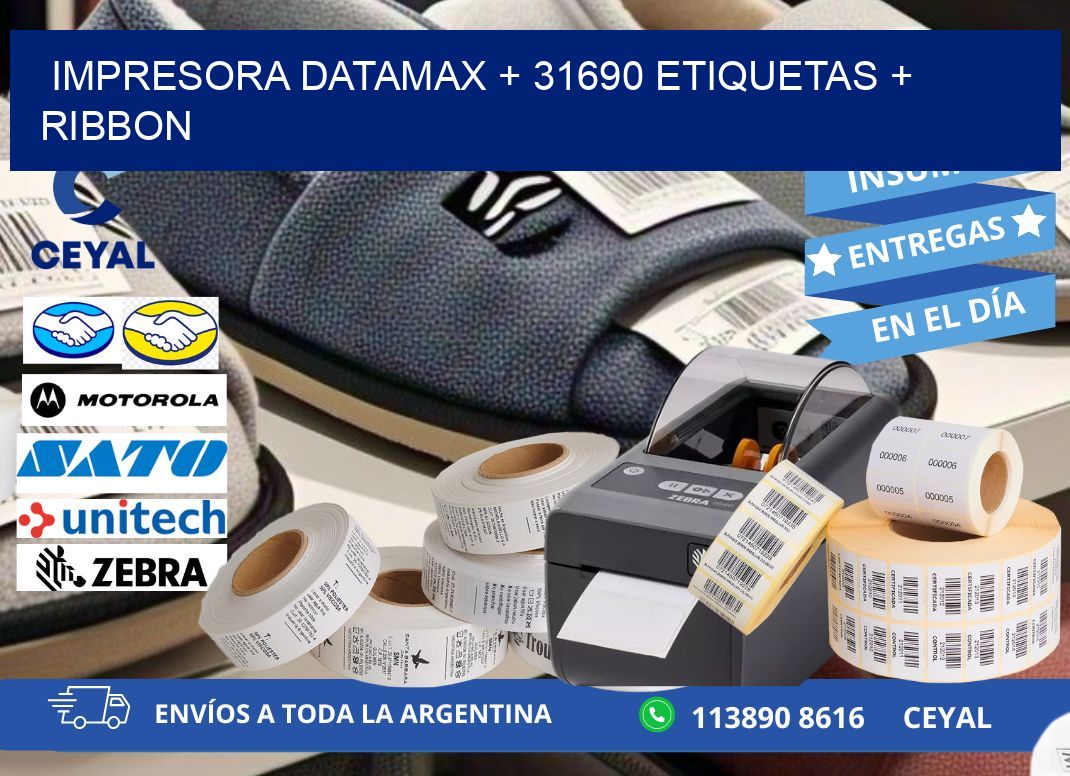 impresora DATAMAX + 31690 etiquetas + ribbon
