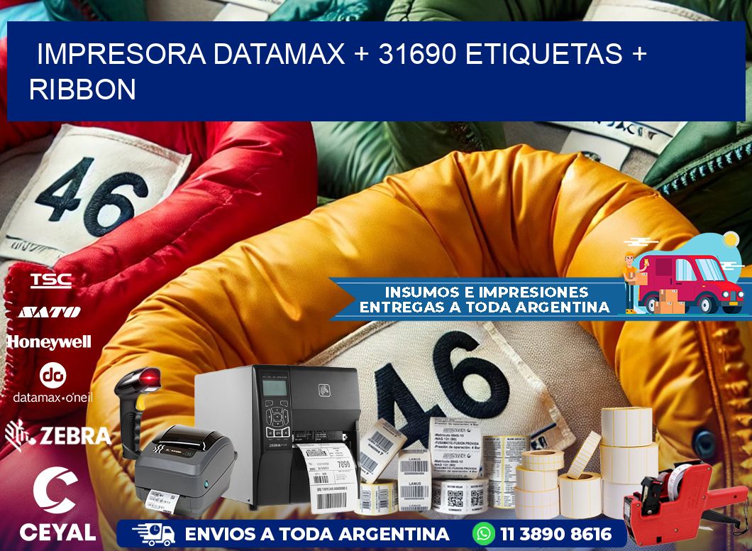 impresora DATAMAX + 31690 etiquetas + ribbon