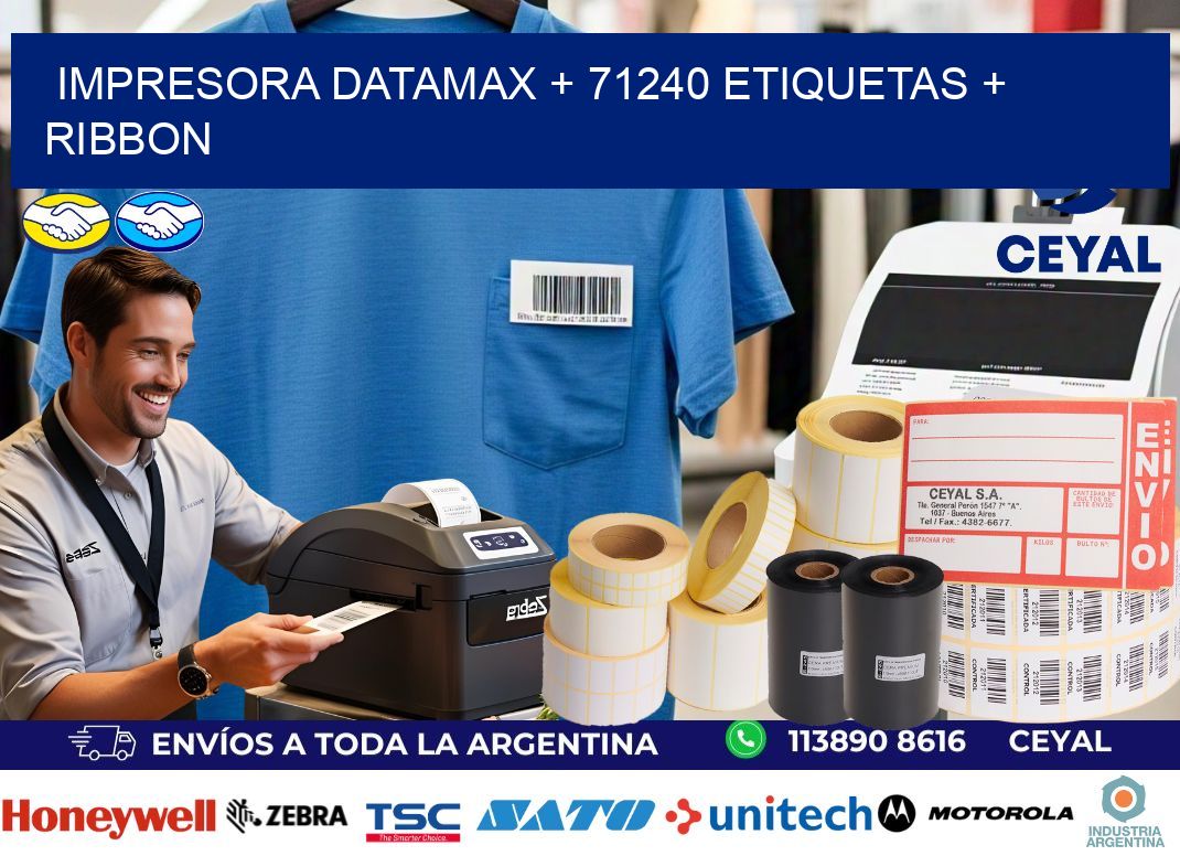 impresora DATAMAX + 71240 etiquetas + ribbon