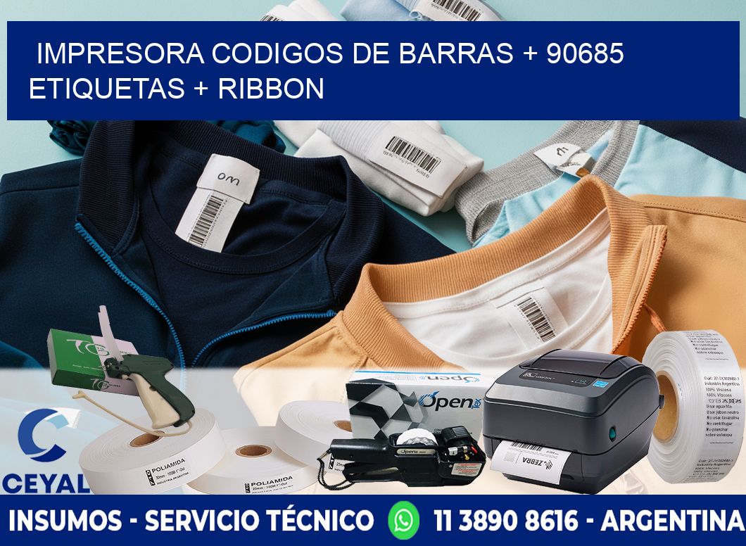impresora codigos de barras + 90685 etiquetas + ribbon