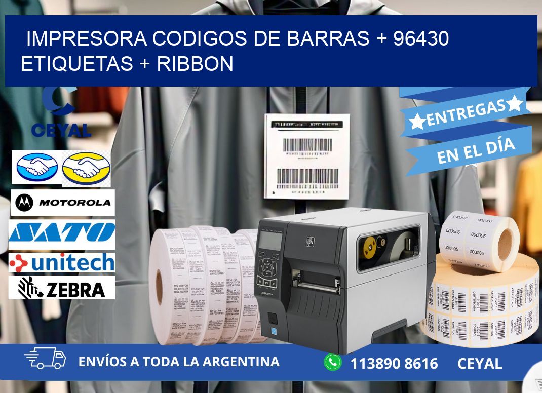 impresora codigos de barras + 96430 etiquetas + ribbon