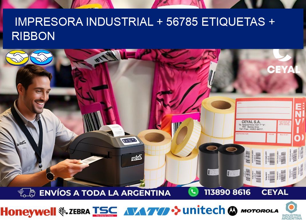 impresora industrial + 56785 etiquetas + ribbon