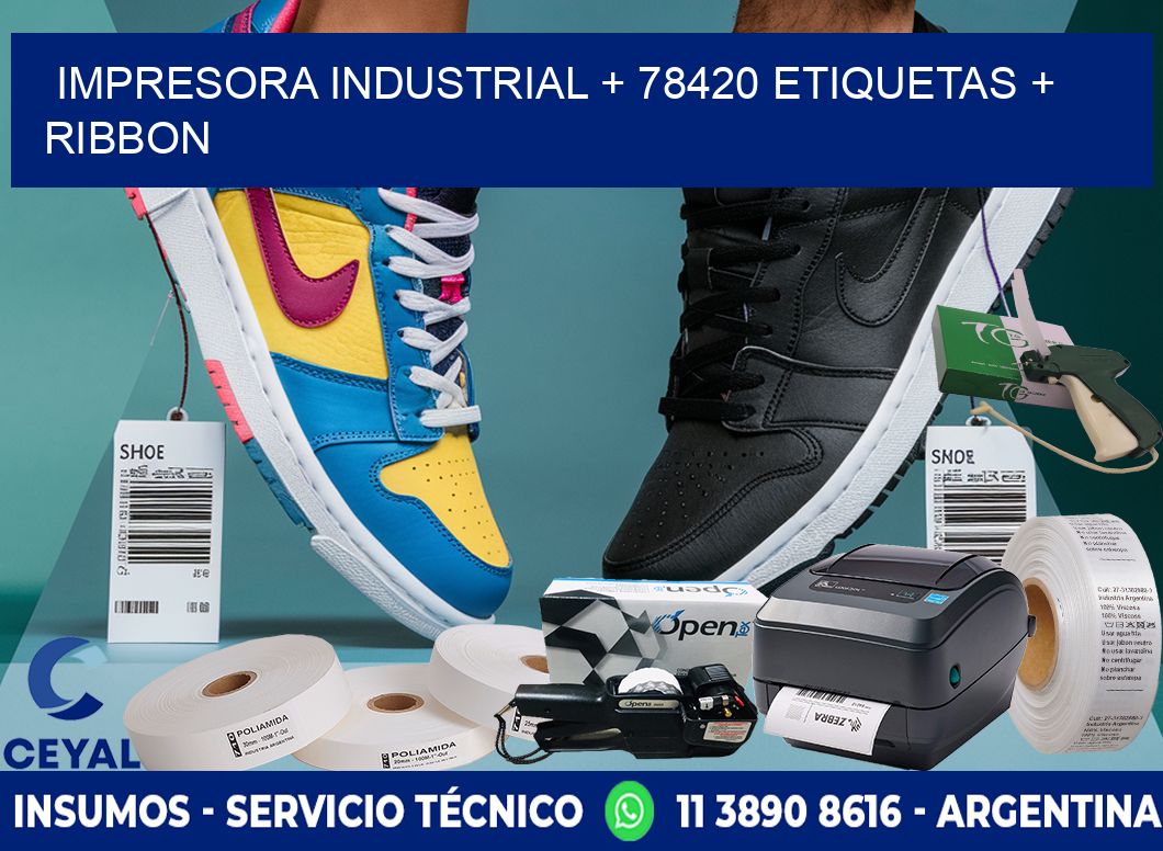 impresora industrial + 78420 etiquetas + ribbon