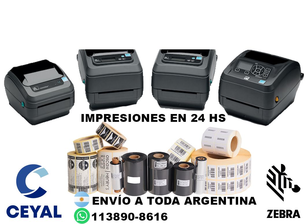 impresora zebra zd221 + 37350 etiquetas + ribbon