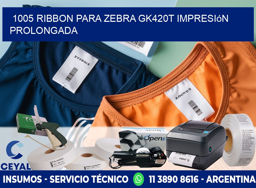 1005 ribbon para zebra gk420t impresión prolongada