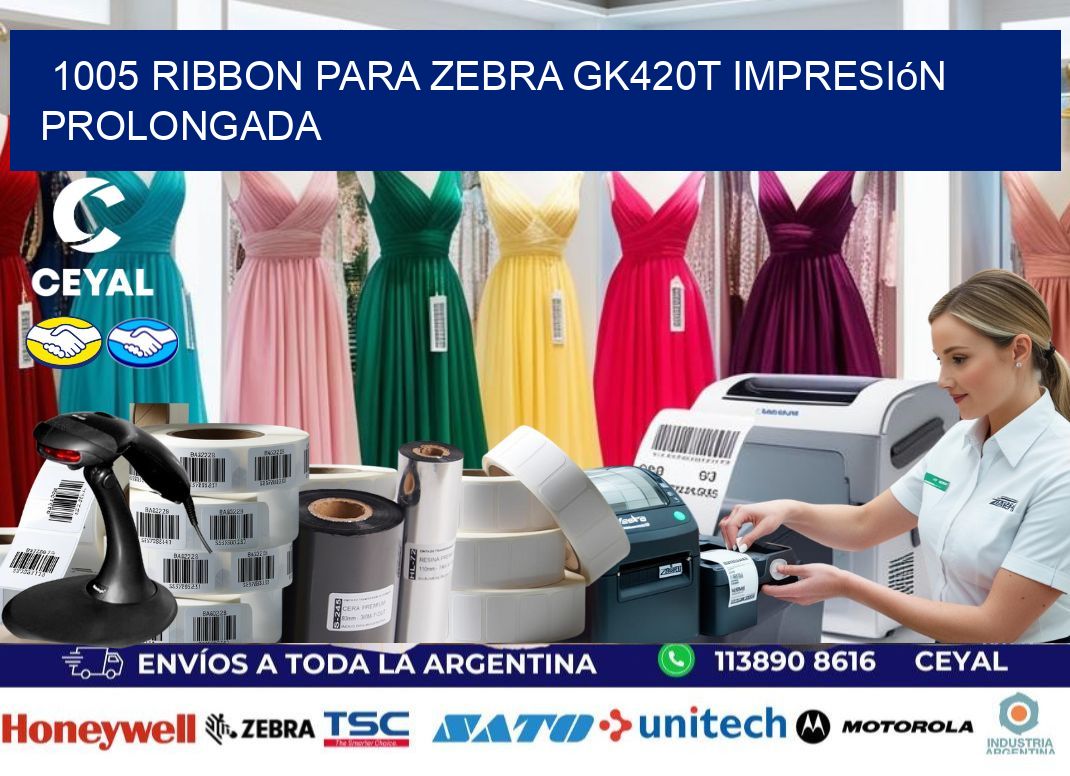 1005 ribbon para zebra gk420t impresión prolongada