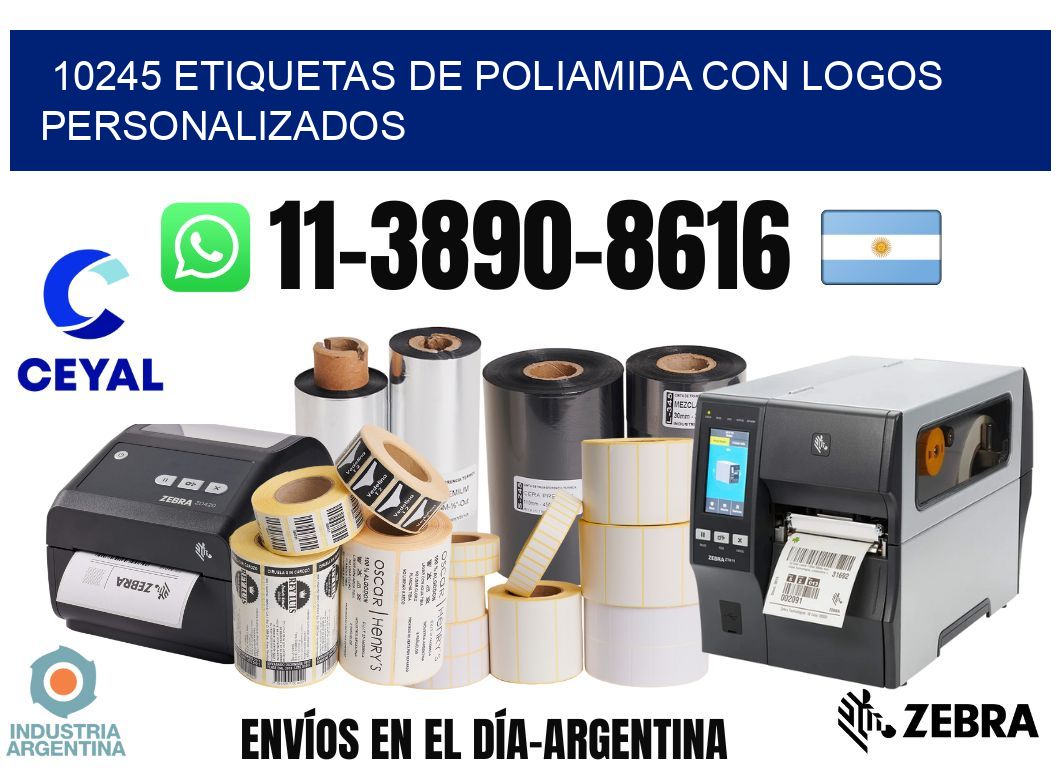 10245 Etiquetas de poliamida con logos personalizados