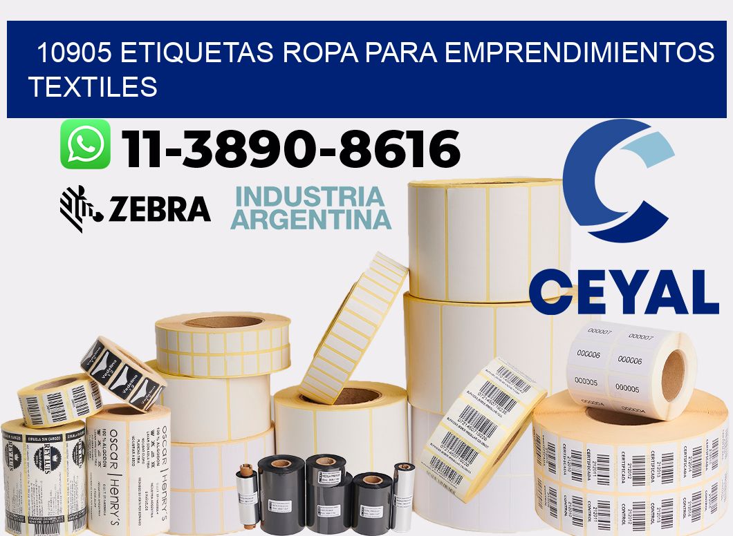 10905 Etiquetas ropa para emprendimientos textiles