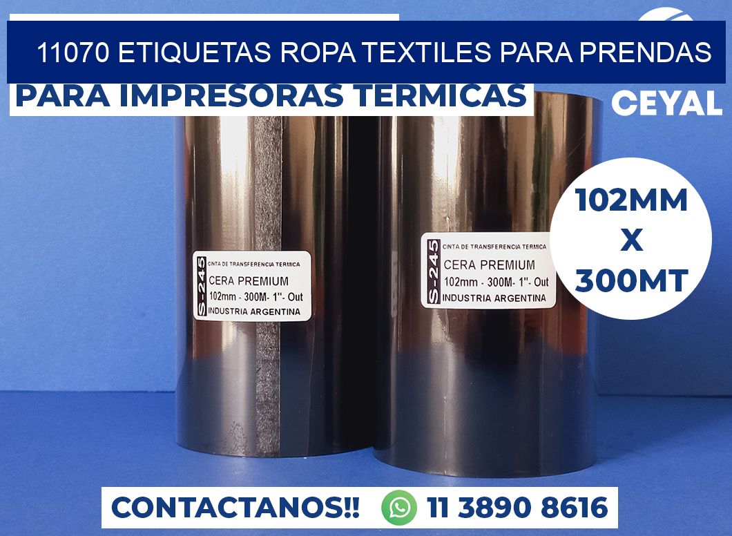 11070 Etiquetas ropa textiles para prendas