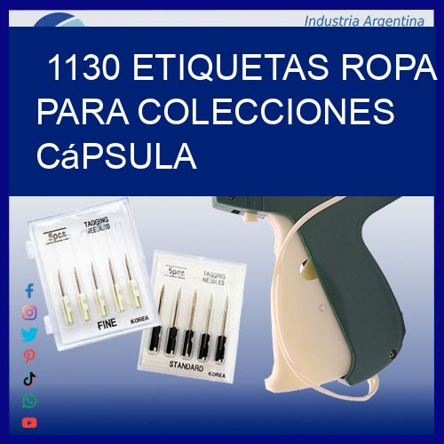 1130 Etiquetas ropa para colecciones cápsula