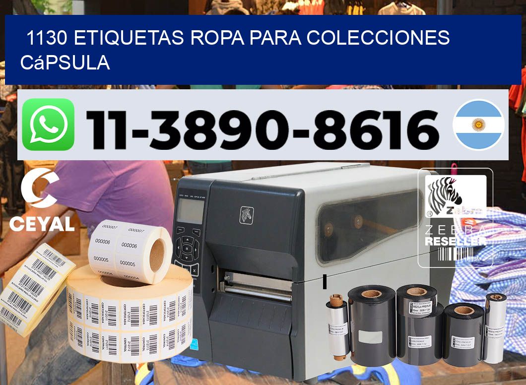1130 Etiquetas ropa para colecciones cápsula