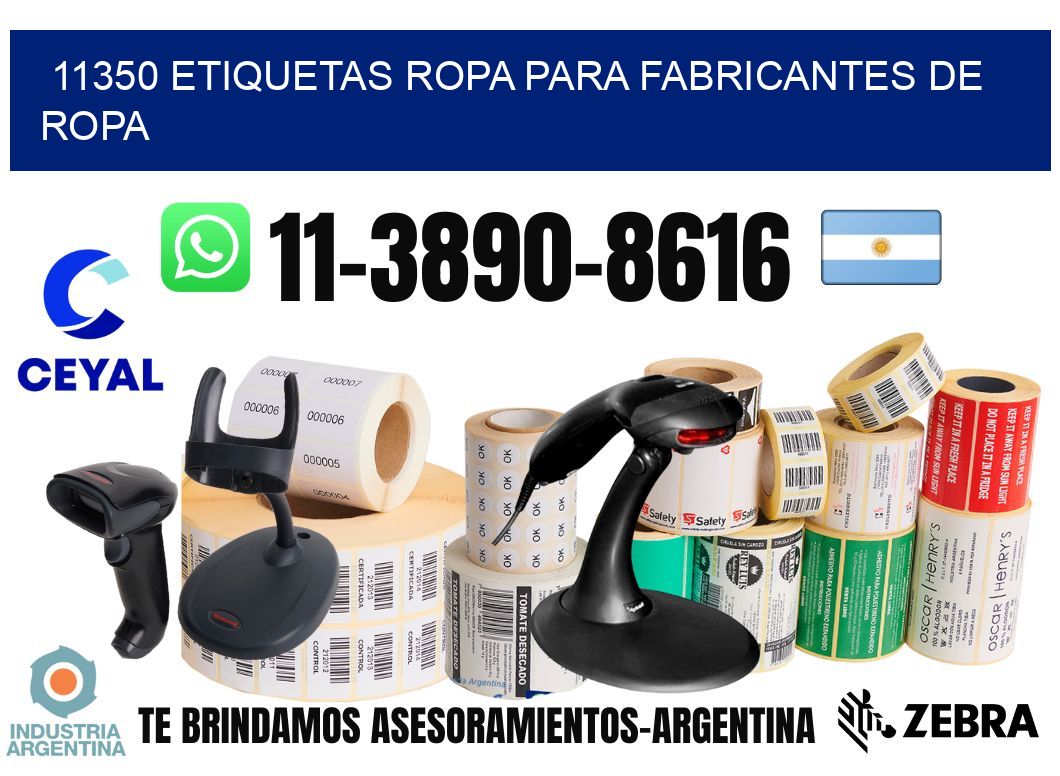 11350 Etiquetas ropa para fabricantes de ropa