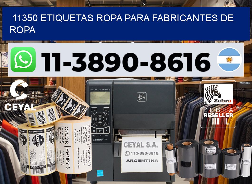 11350 Etiquetas ropa para fabricantes de ropa