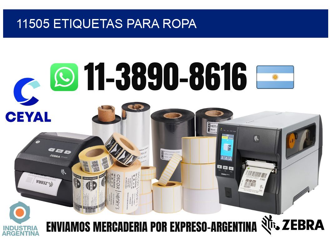 11505 etiquetas para ropa