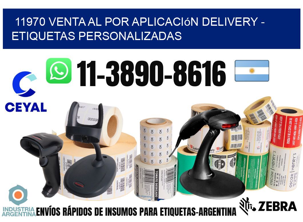 11970 Venta al Por Aplicación delivery - Etiquetas Personalizadas