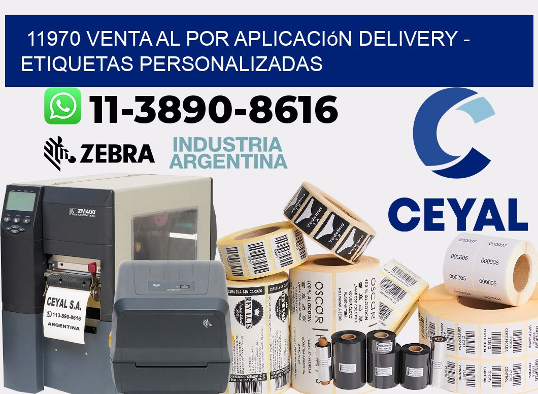 11970 Venta al Por Aplicación delivery - Etiquetas Personalizadas