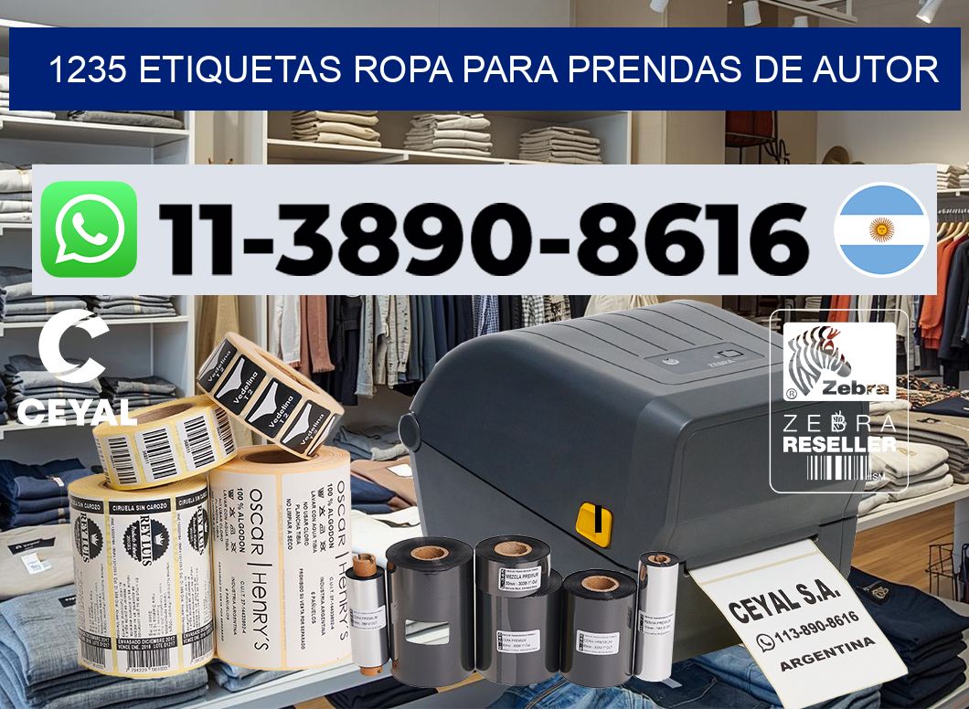 1235 Etiquetas ropa para prendas de autor